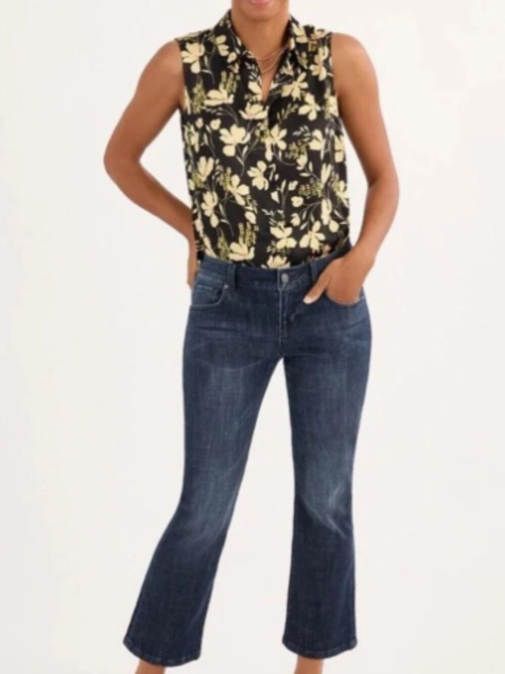CAbi - 6703 - Kick Back Kick Flare Jeans - Deep Sea Wash
